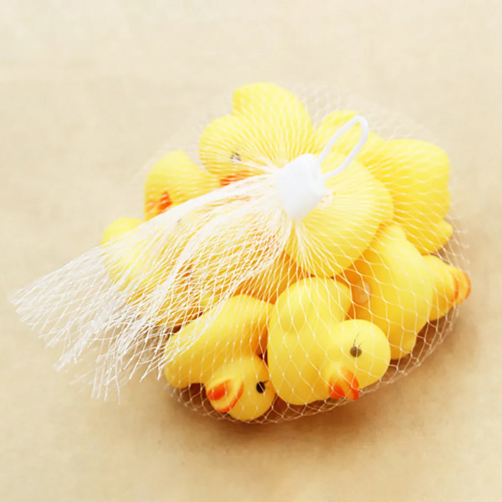 20 шт. Симпатичные Мини желтые резиновые утки Плавающие Игрушки Ducky Baby Shower детская