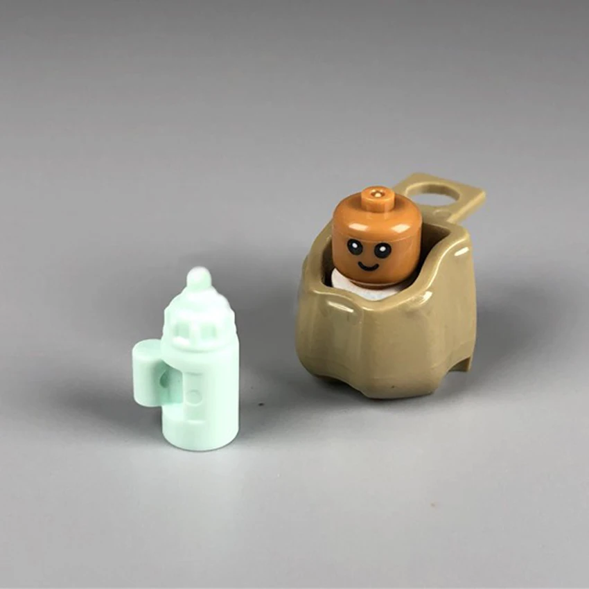 Строительные блоки MOC для детской бутылочки игрушки детей сцена в одном городе