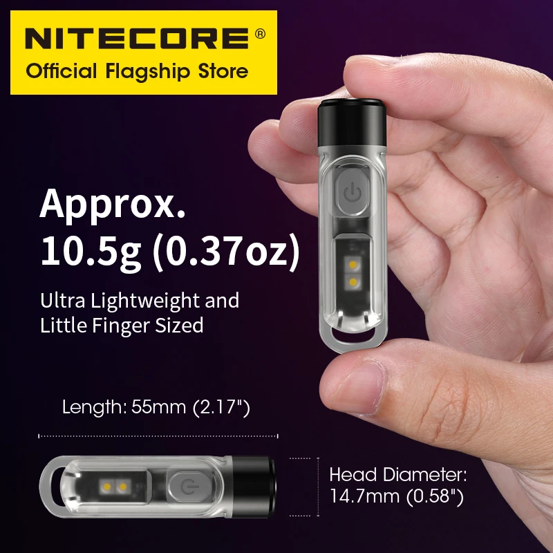 NITECORE TIKI Ультрафиолетовый мини-брелок для ключей EDC 1000 мВт ультрафиолетовый свет