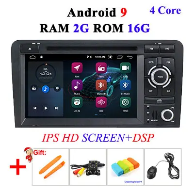 8 ядерный 4G 64G Android 9,0 2 Din автомобильный DVD gps для Audi A3 8P S3 RS3 Sportback 2011 Автомобильный мультимедийный плеер стерео радио wif obd2 dvr - Цвет: 2G 16G IPS DSP