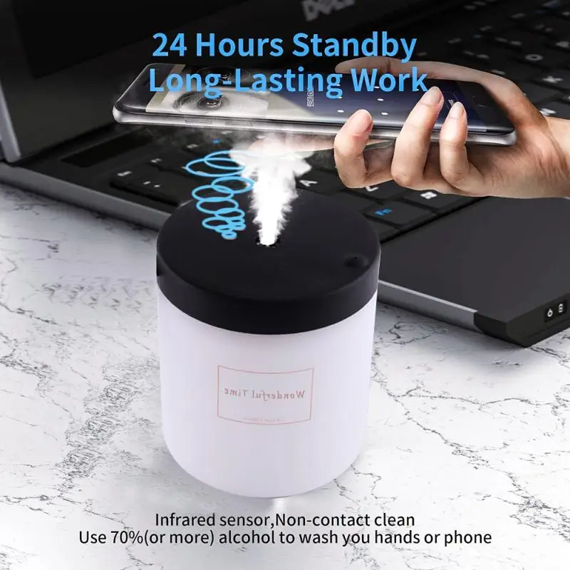 

Soap Dispenser Automatic Alcohol Disinfection Sprayer 7 Color Infrared Induction Touchless Hand Sanitizer Dispenser Dropshipping