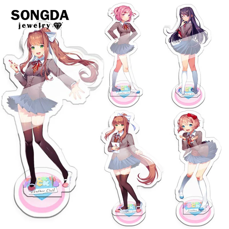 

Anime Doki Doki Literature Club Acrylic Stand Figure Monika Sayori Yuri Natsuki Model Plate Holder Toy Desk Decoration Kids Gift