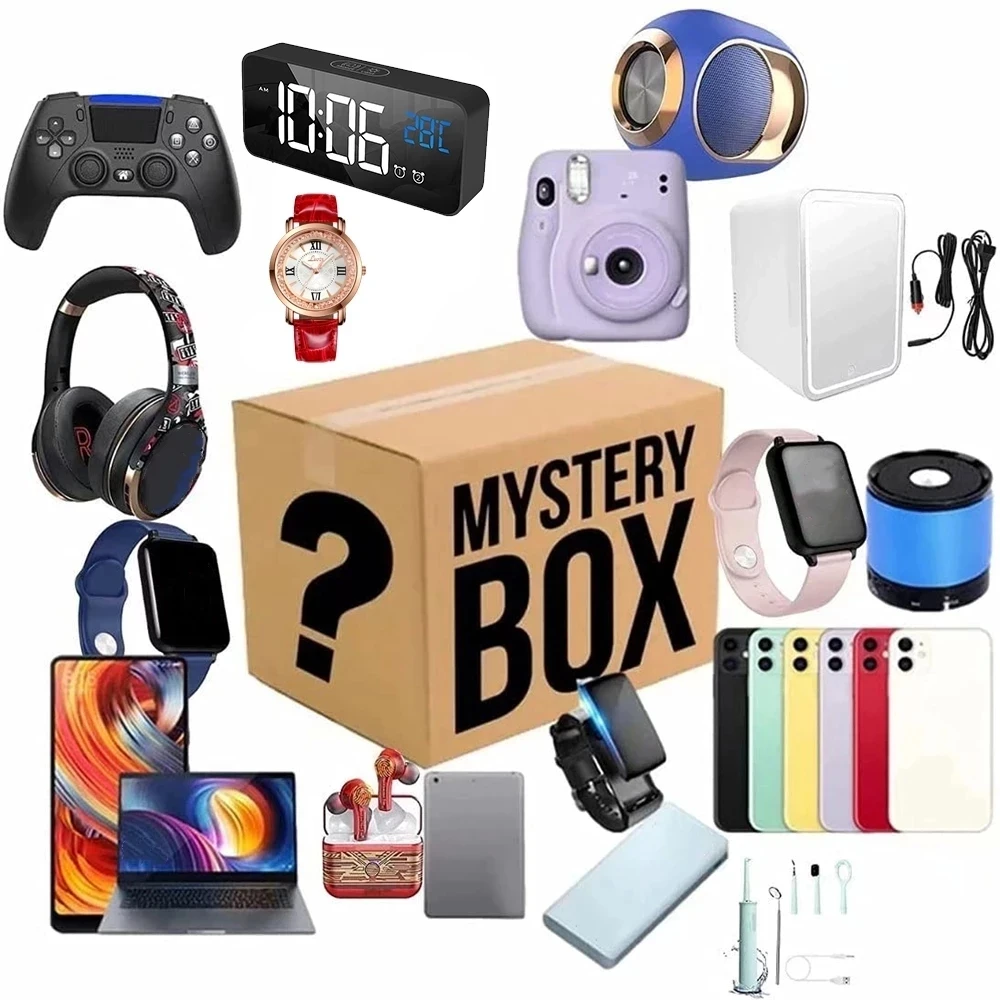Lucky Mystery Boxes Box Electronic,There is A Chance to Open: Such As Drones, Smart Iphone, Gamepads, Digital Cameras and More