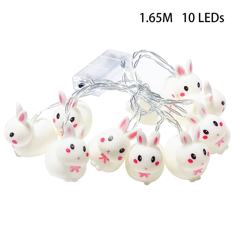 

Easter Decoration Lights Rabbit LED String Lights Battery Operated 1.6M 10LEDS Bunny Fairy Light for Bedroom Party Wedding Decor