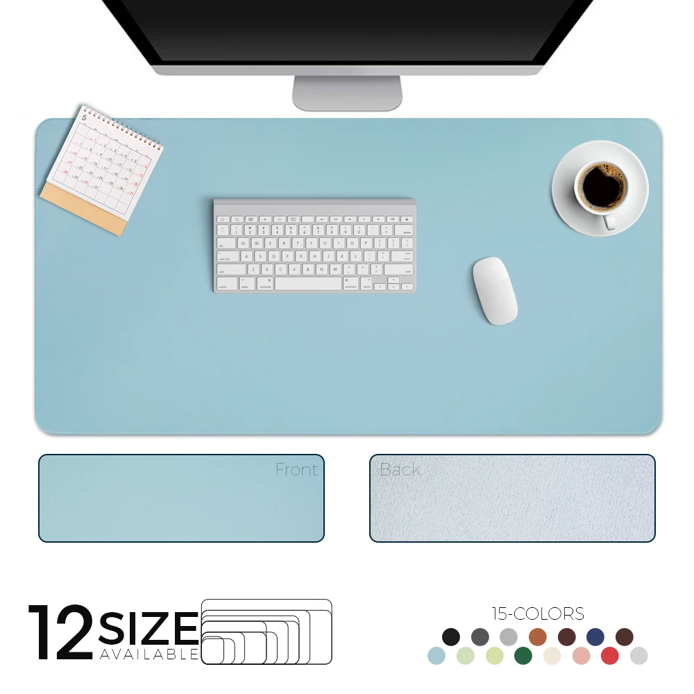 

Double-side Portable Large Mouse Pad Gamer Waterproof PU Leather Suede Desk Mat Computer Mousepad Keyboard Table Cover for Dota