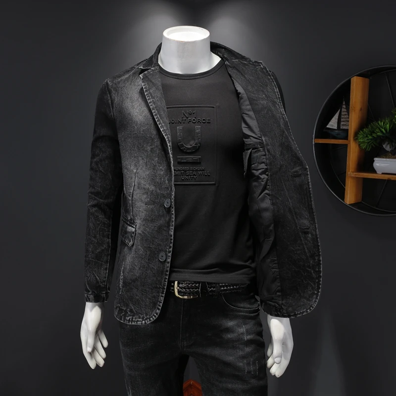 Куртка мужская джинсовая новый корейский тренд весна-осень красивая