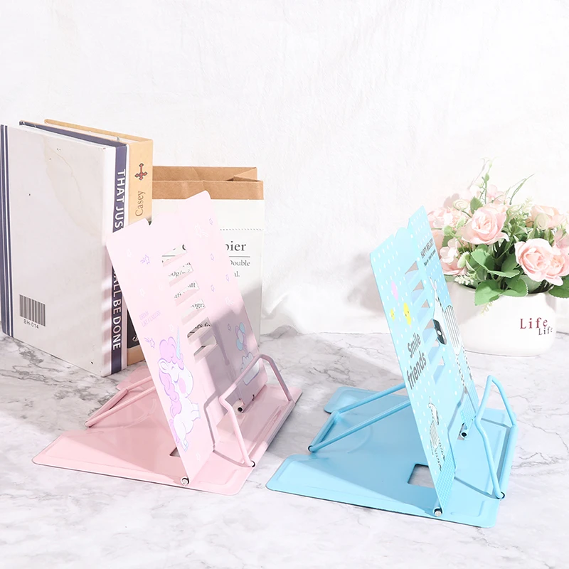 

Cartoon Multifunctional Metal Book Holder Foldable Adjustable Book Display Stand