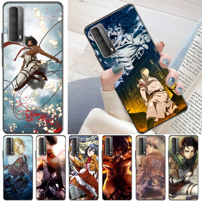 

Attack On Titan Armin Arlert Levi Mikasa Ackerman Eren Jager Phone Case For Huawei P Smart Z 2019 2021 Back Cover Carcasa Funda