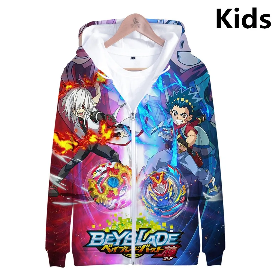 Детские толстовки с капюшоном для детей от 3 до 14 лет Beyblade Burst свитшот объемным