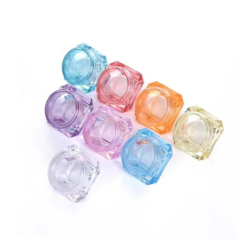 

100Pcs 3g/5g 3ml/5ml Empty Sample Vial Jar Pot Container Fit Makeup Cosmetic Face Cream Lips Balms Pigment Nail Art Glitter bead