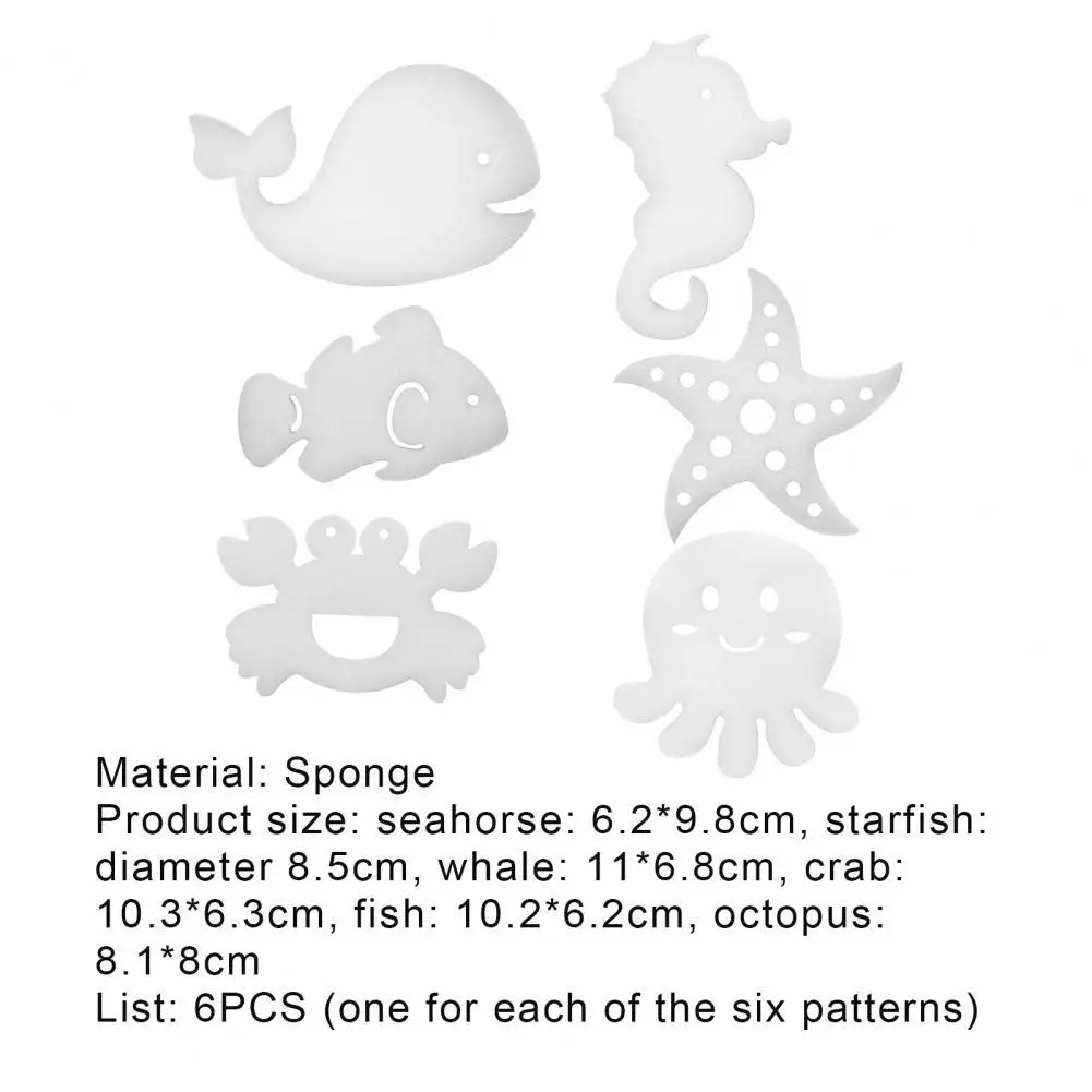 

6Pcs Oil Absorbing Sponge Super Absorbent Easy to use Sponge Animal Shape Oil Absorbing Scum Sponge for Hot Tub sponge