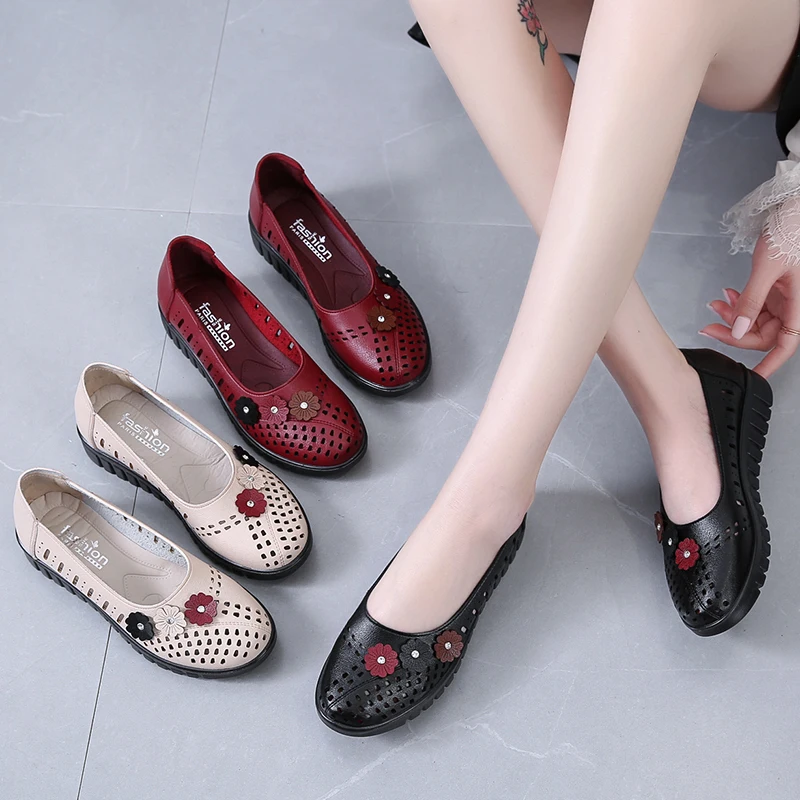 Туфли-оксфорды женские с вырезами удобная обувь для бабушки лоферы топ-сайдеры