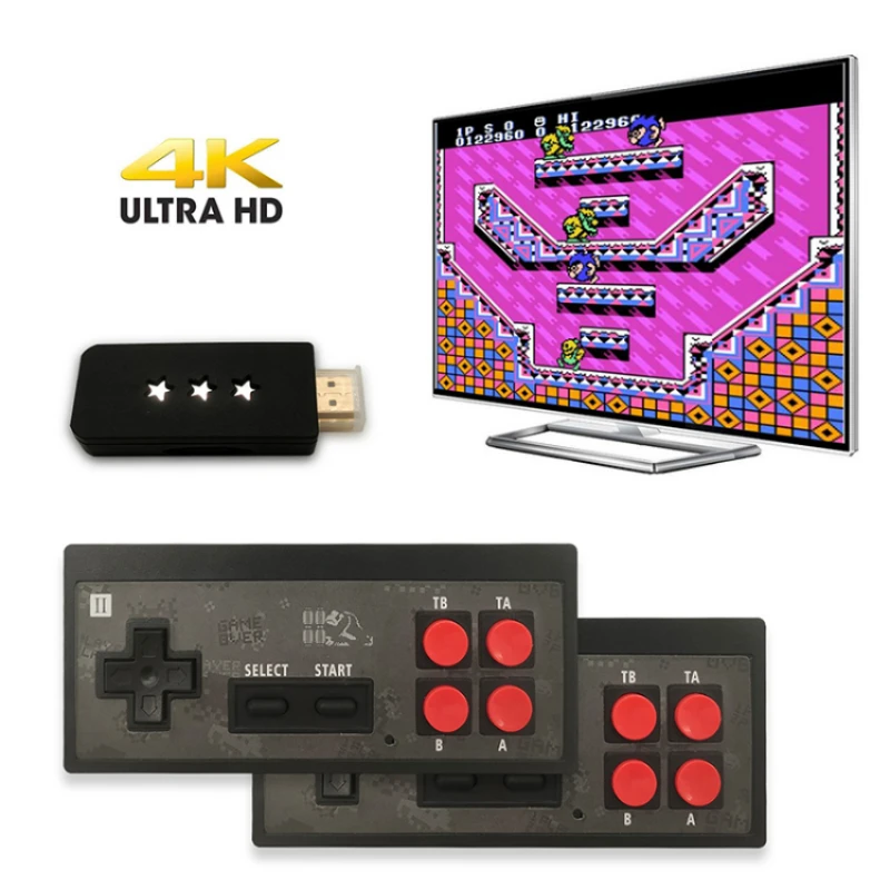 

Game Stick 4k Retro Game Console Video Game Consoles HDMI TV Box Mini 2 Wireless Gamepad Android 621 games handheld players
