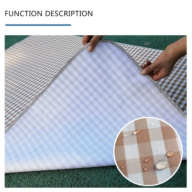 

H053 Outdoor Blanket for Outdoor Water-Resistant Handy Mat Tote All Seasons Striped, Excellent for Beach and Camping on Grass