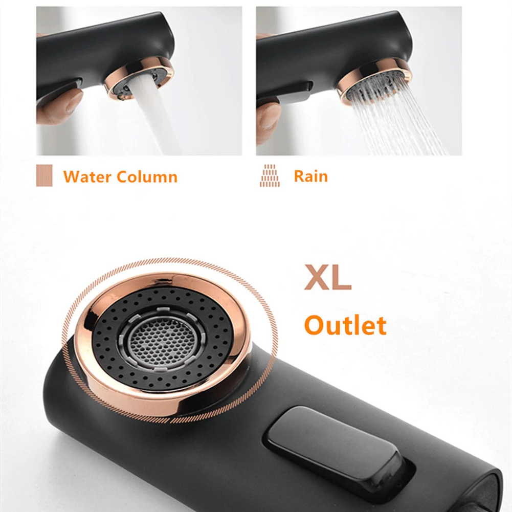 

High Quanlity Soft Foaming Pull-Down Art Basin Faucet Two Water Models Rain Water Column Pull-out Ba