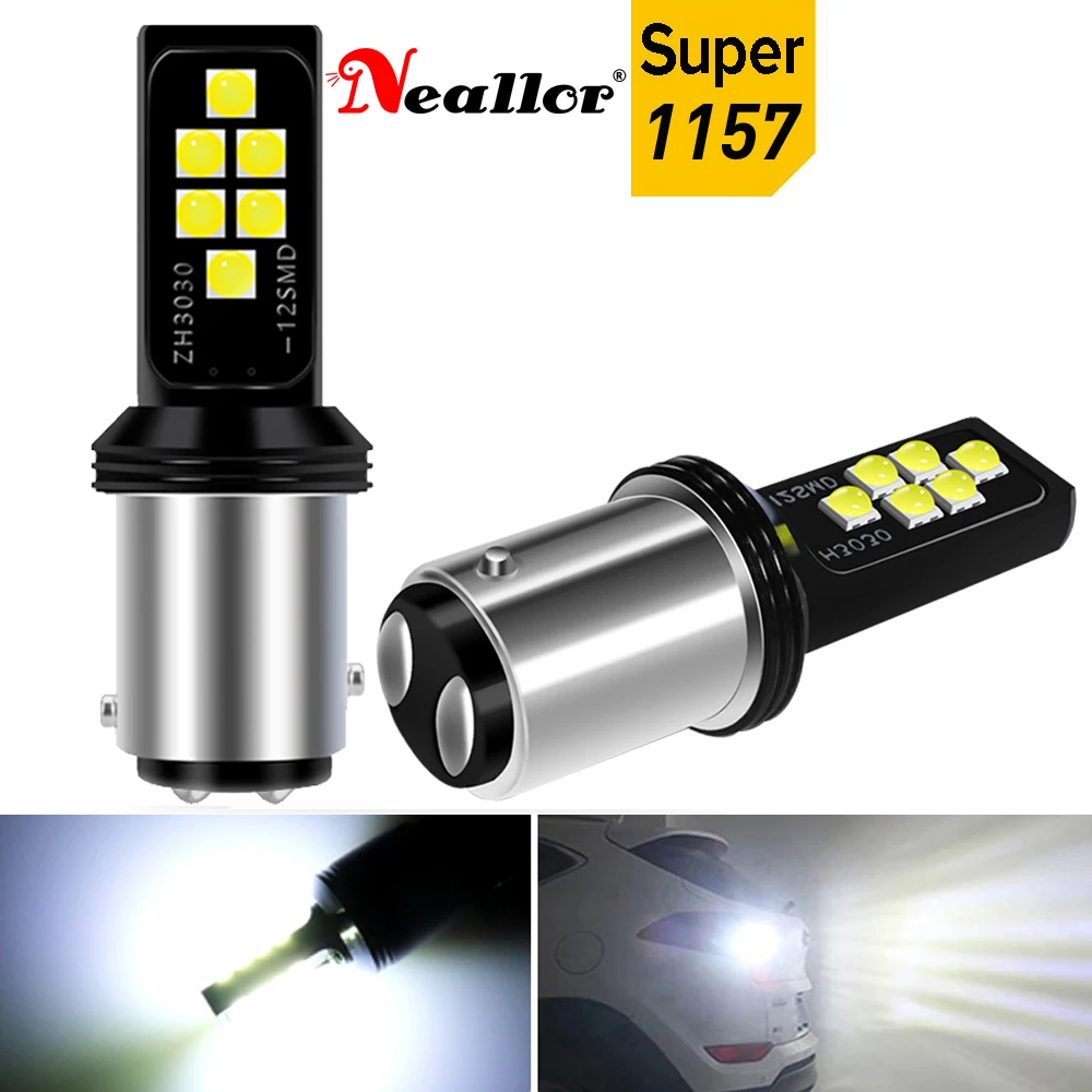 

2 шт., Автомобильные светодиодные лампы Canbus 1156 BA15S 1157 BAY15D T20 7443 W21W 12 В 24 В