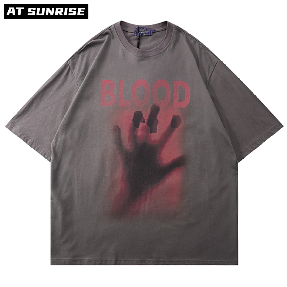 

Футболка мужская оверсайз с коротким рукавом, уличная одежда в стиле хип-хоп, хлопковая рубашка в стиле Харадзюку, с графическим принтом и н...