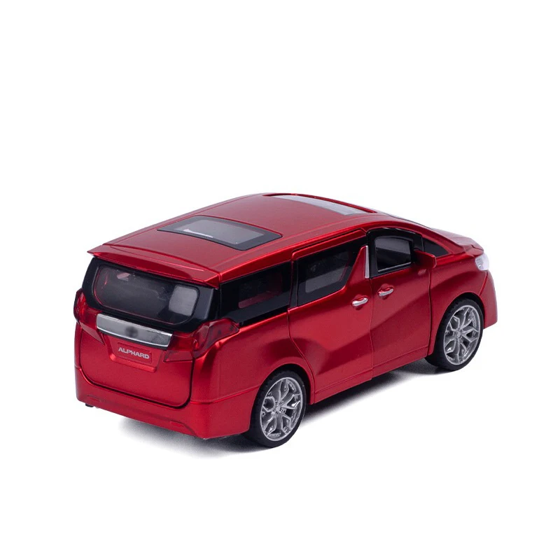 

Simulation 1/32 Alloy Diecast Vehicle Alpha MPV Commercial Model Car Toy Sound Light Pull Back Collection Toy Car For Children