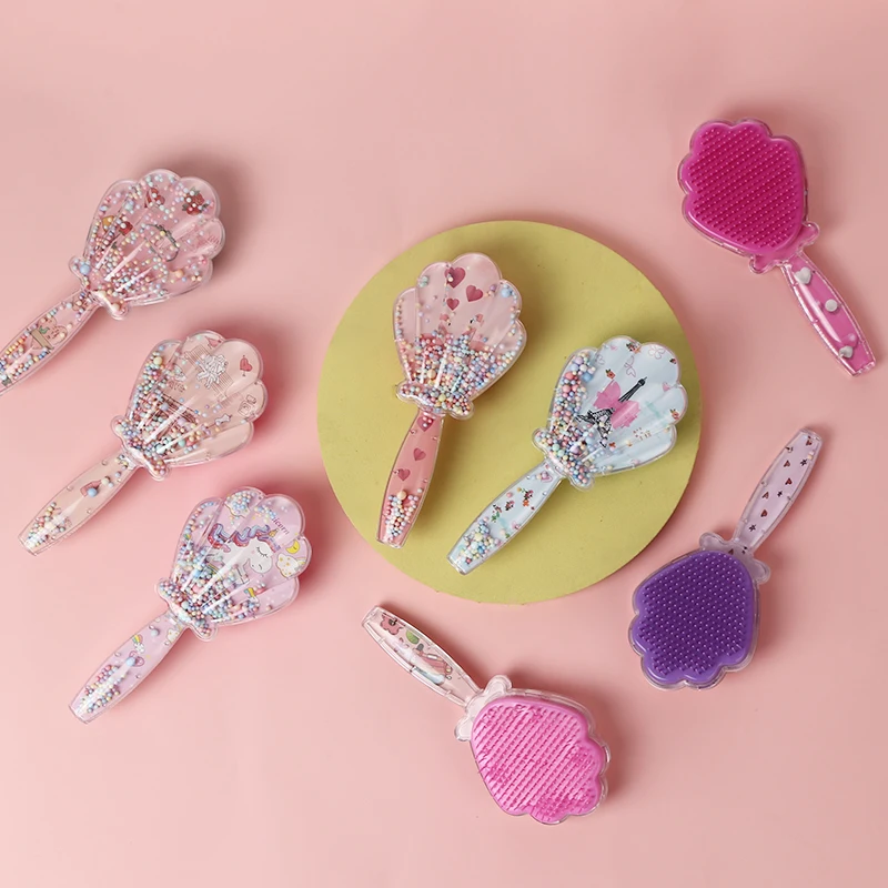 The New Hair Care Cute Cartoon Rainbow Comb Portable Shell Airbag Massage Transparent Hairdressing Brush |