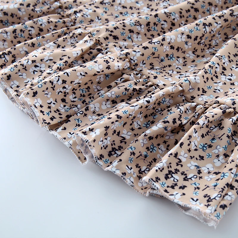 

Autumn Long Sleeve Square Collar Floral Dress Women Winter Casual Ruffle A Line Print Dress Slim Female Boho Mini Party Vestidos