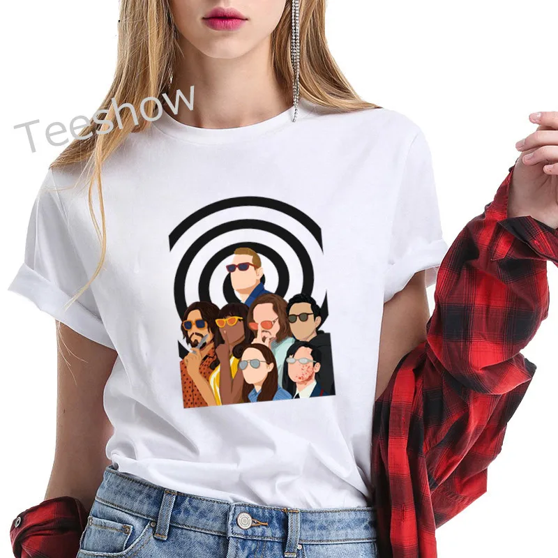 

Женская футболка с коротким рукавом и круглым вырезом, свободного покроя