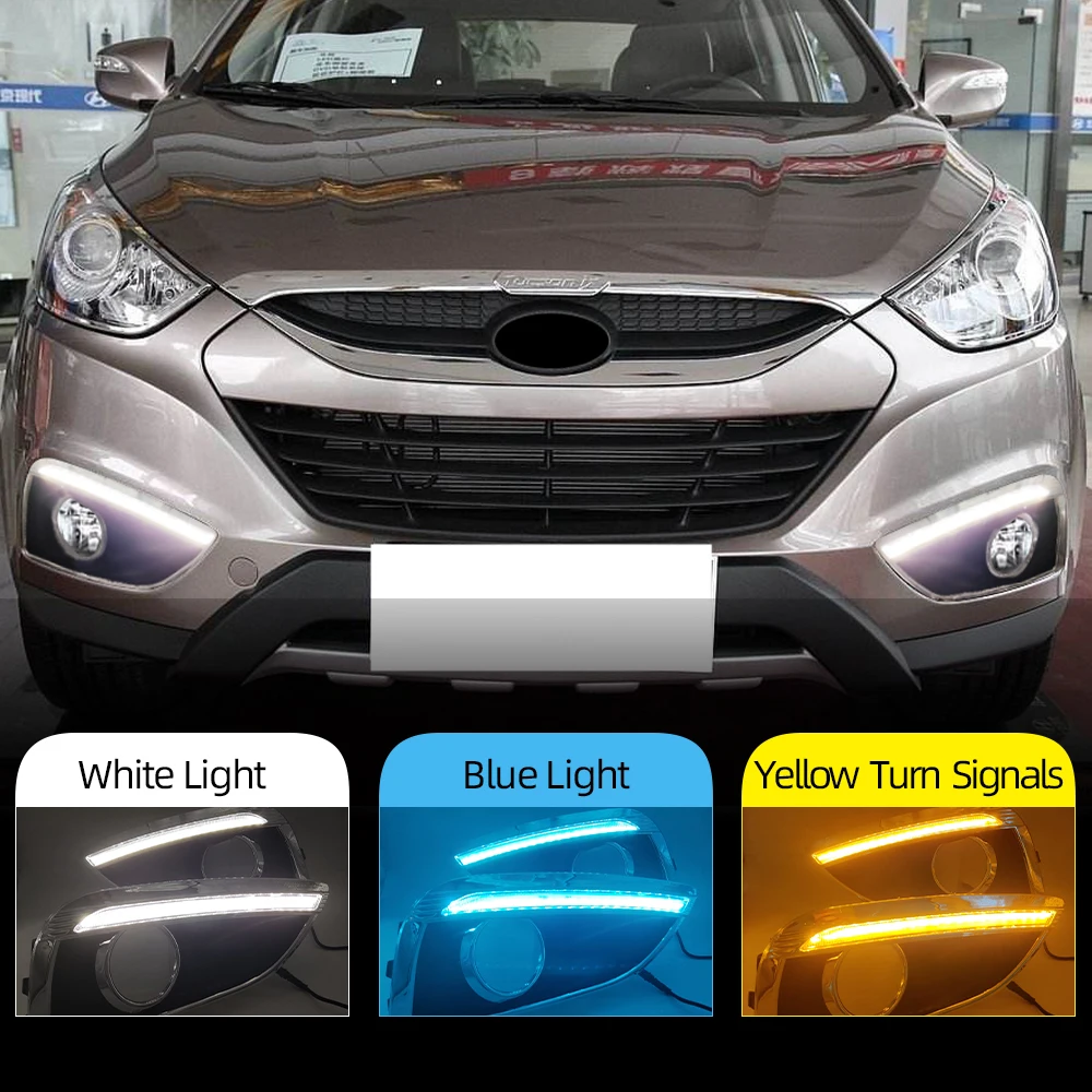 2 шт Автомобильный светодиодный дневные ходовые огни для Hyundai IX35 2010 2011 2012 2013