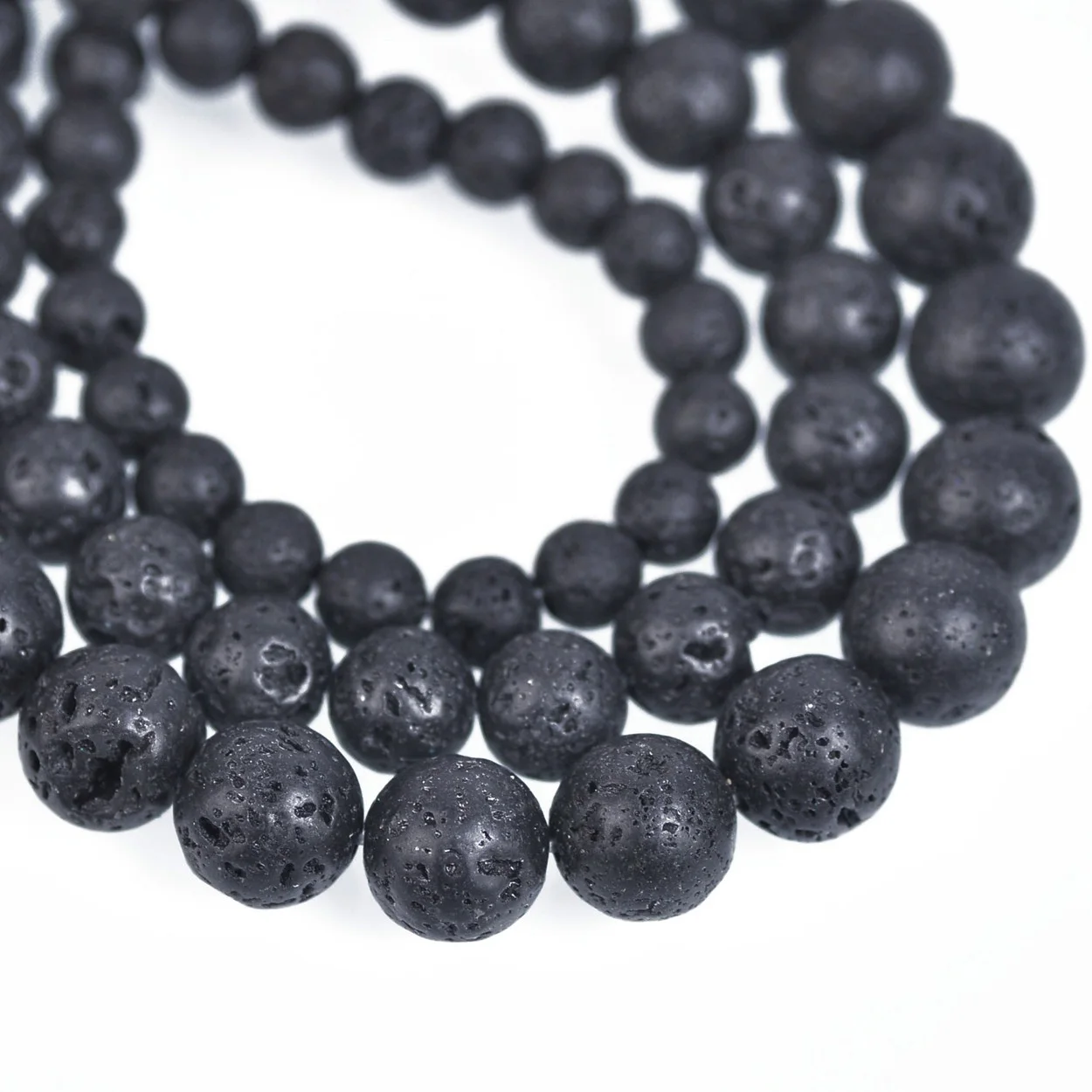 

Round Natural Black Lava Stone 4mm 6mm 8mm 10mm 12mm 14mm 16mm 18mm 20mm Loose Beads lot For Jewelry Making DIY Crafts