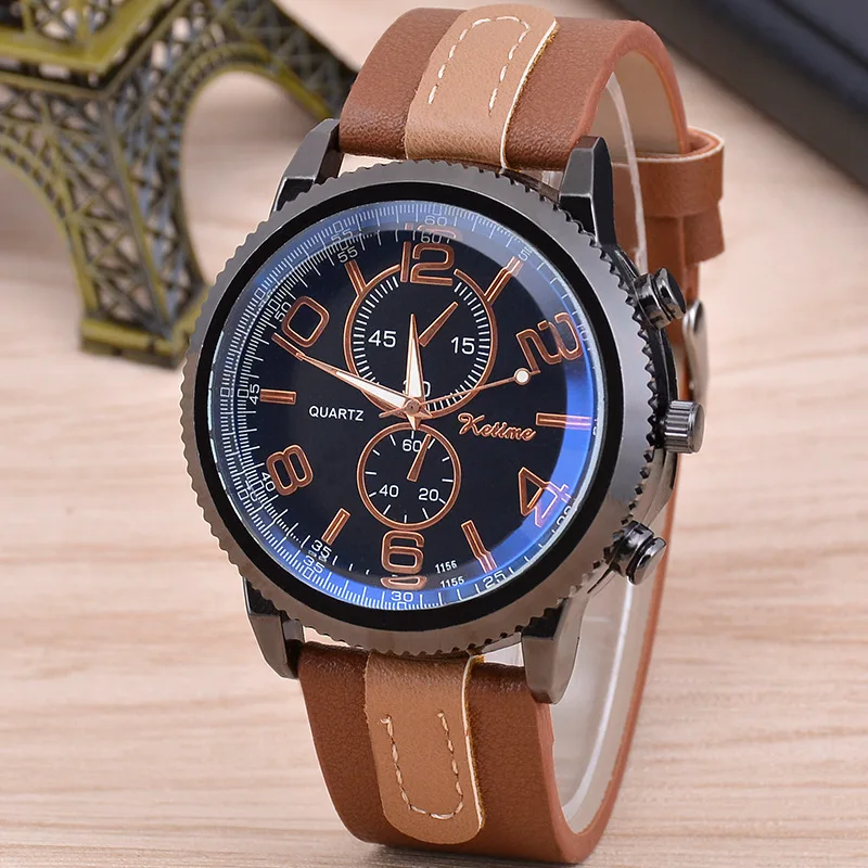 

Men's Quartz Simple Watch Personality Leather Wrist Watches Fashion High Quality Wrist Watch