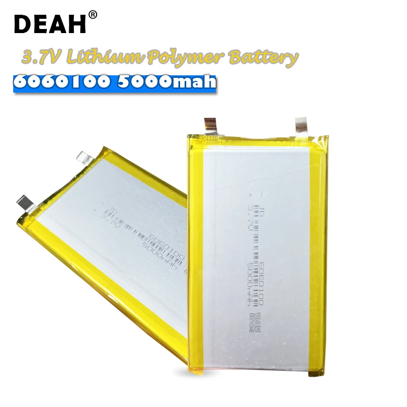 2/5 шт. 3 7 V Lipo Клетки 6060100 5000mah литиевая полимерная аккумуляторная батарея высокой