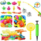 Бесплатная доставка, детский набор игрушек для рыбалки для мальчиков и девочек, магнитные детские игрушки для игр в воде, квадратные рыбы, популярный подарок для детей, WYW