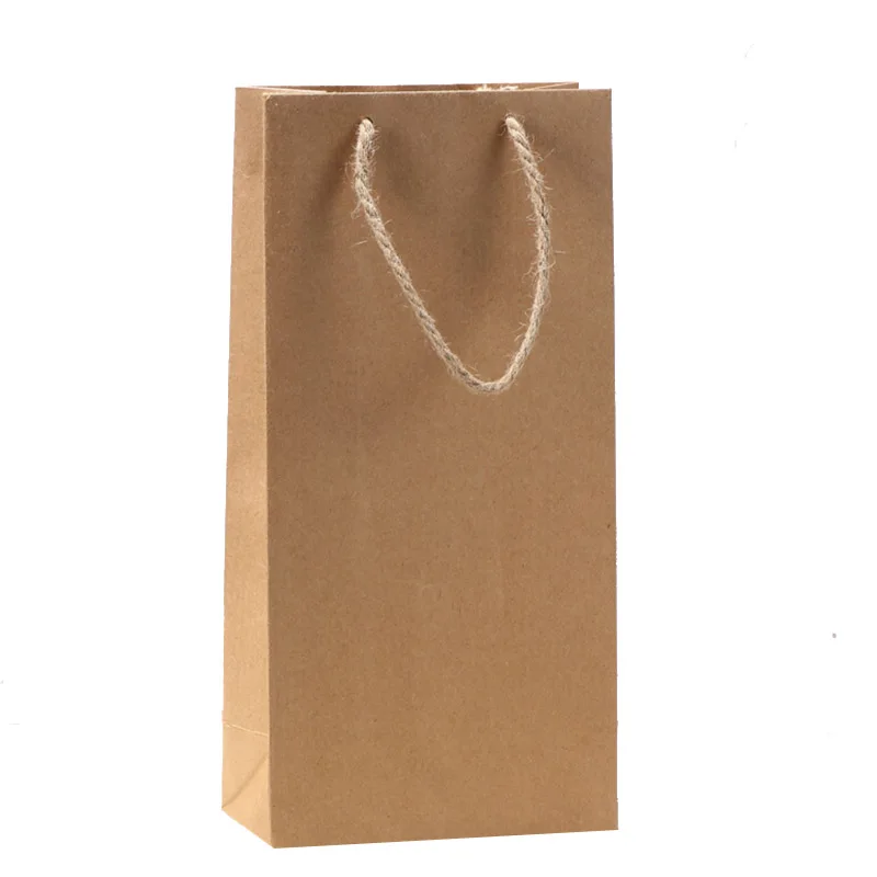Крафт бумаги Бумага вино упаковочные мешки белье ручкой твердой сумки