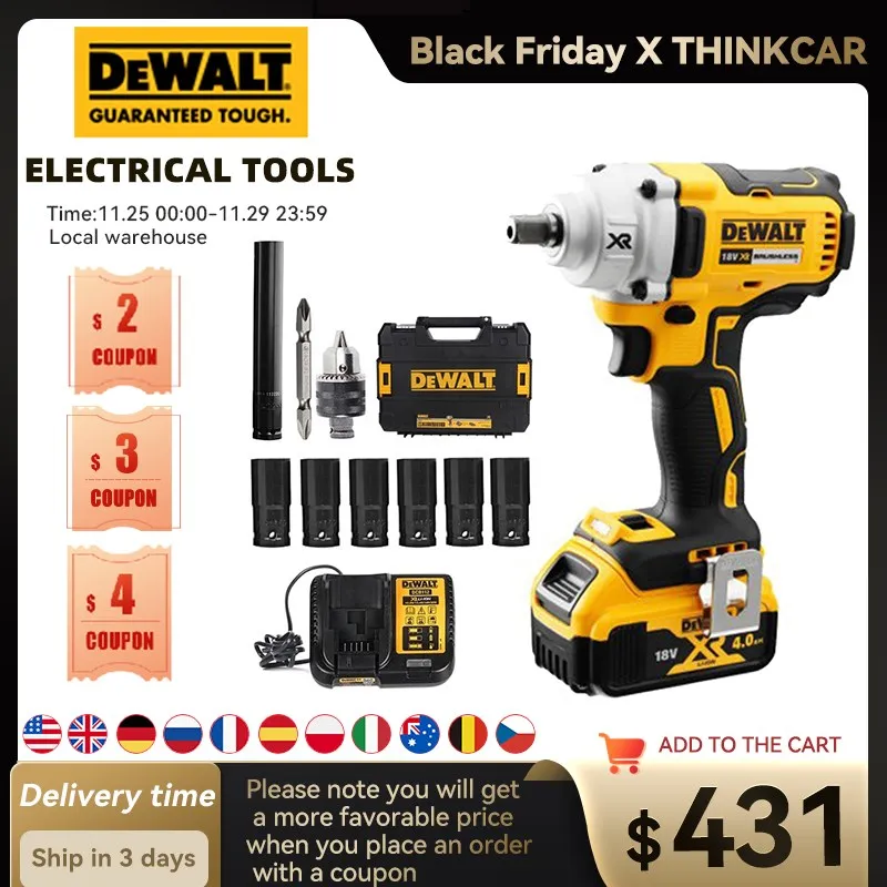

Ударный гайковерт DEWALT DCF894M2 447N.m, аккумуляторный, 1/2 дюйма