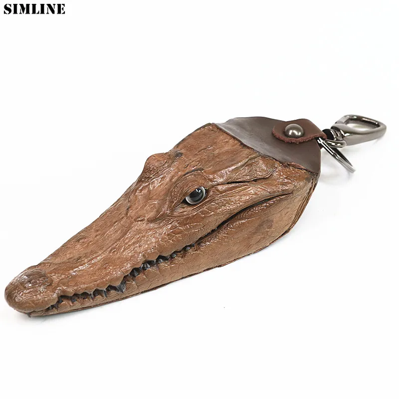 Брелок для ключей из натуральной крокодиловой кожи мужчин и женщин|Ключницы| |