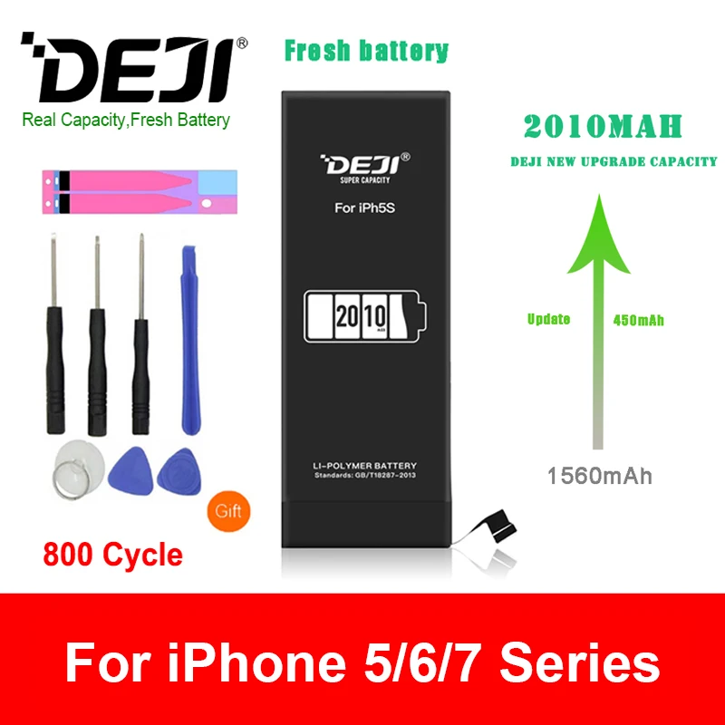 Оригинальный аккумулятор большой емкости для iPhone 5 Сменный iphone SE 6S 6 7 Plus мобильный