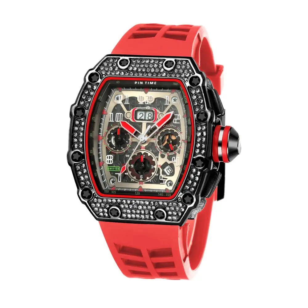 

NEW Personalized tonneau-shaped dial Men Watch quartz oval personality domineering Male watches aviation pilot luxury Man Clock