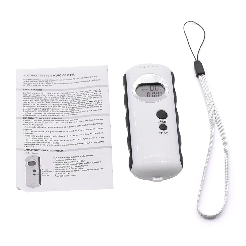 Спиртометр с ЖК-экраном Профессиональный полицейский цифровой дисплей мини