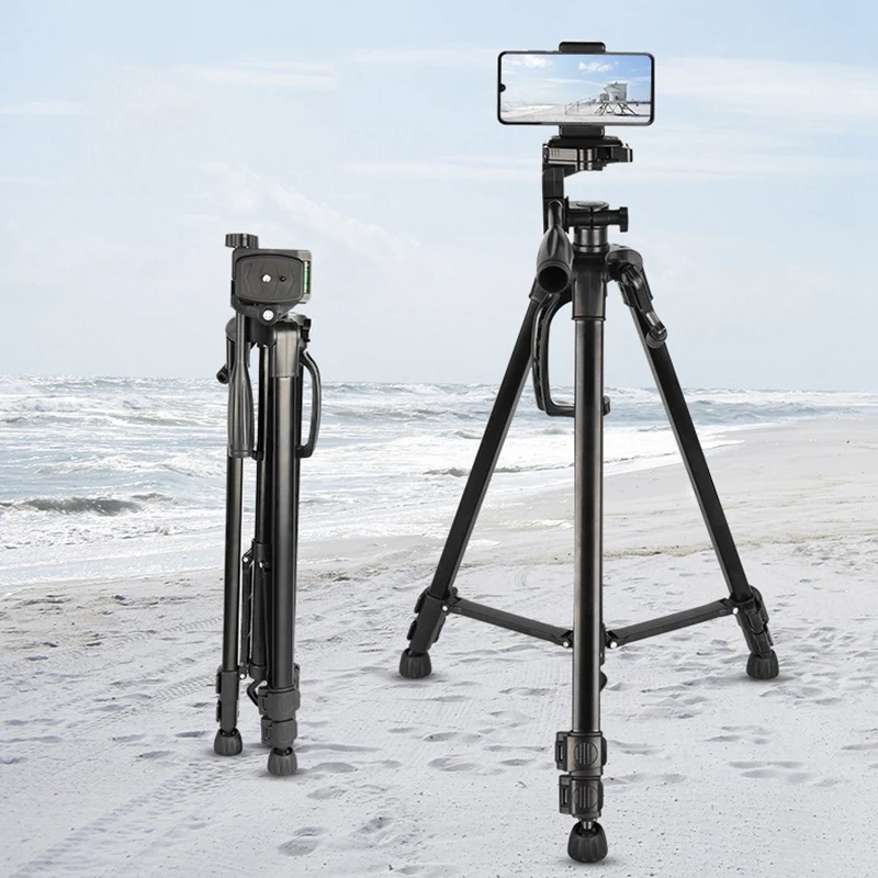 Camera Tripod 55 Inch/140Cm Lightweight Live Streaming With Phone Holder And Bag For Max Load 3KG | Электроника