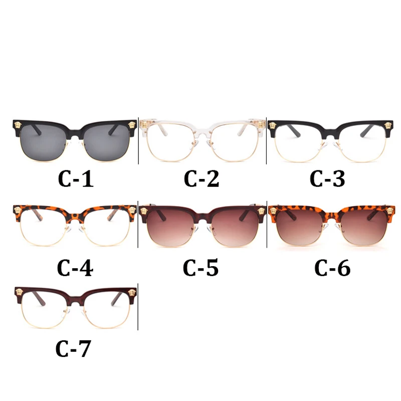 

Fashion Semi Rimless Men Sunglasses Luxury Brand Gradient lens Half-frame Women Sun Glasses UV400 Oculos de sol