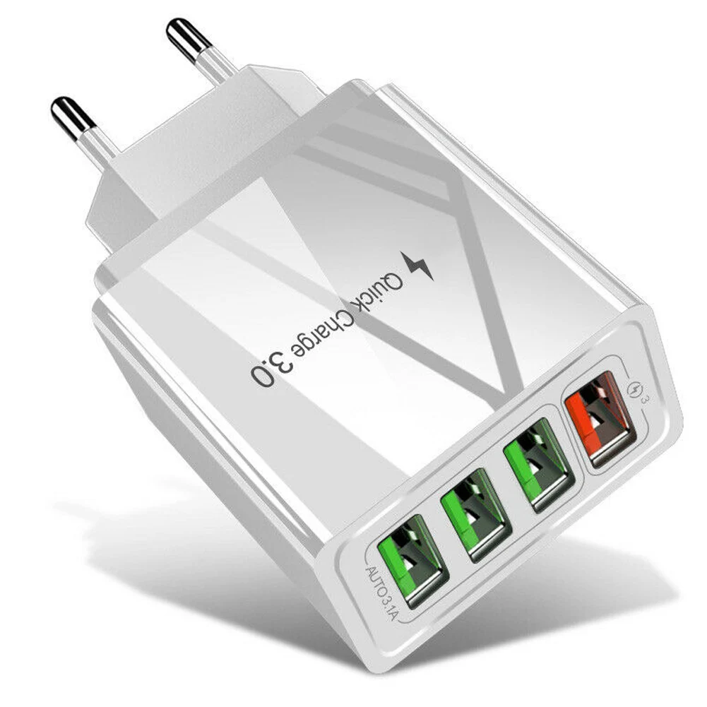QC3.0 быстрое зарядное устройство 4 usb порта концентратор настенное зарядное устройство адаптер питания JR предложения