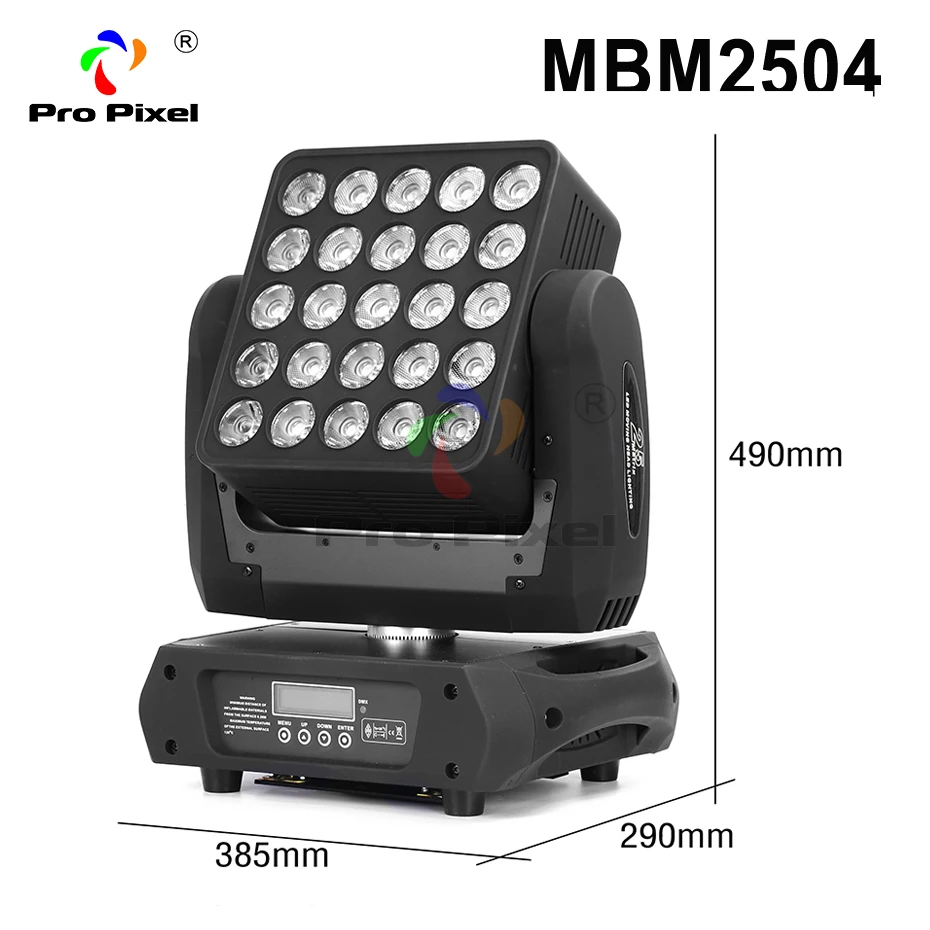 Матричный движущийся светодиодный сценический светильник 25 шт. 12 Вт RGBW 4 в 1 Dmx Dj