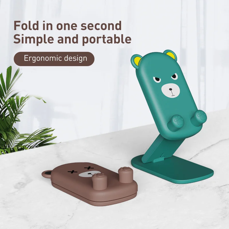 cute bear style adjustable phone holder stand for iphone ipad portable desk tablet phone stand desktop for xiaomi mobile support free global shipping