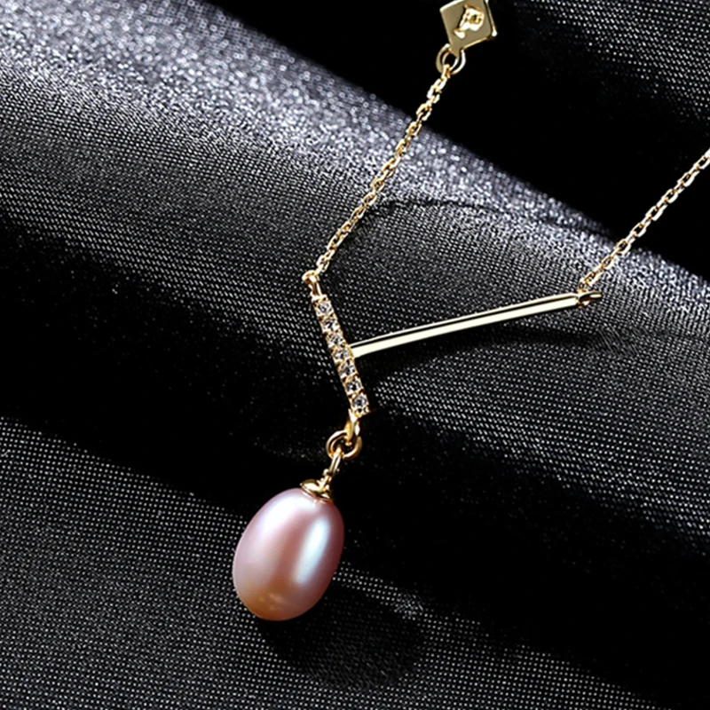 Ожерелье DOTEFFIL из серебра 925 пробы с натуральным пресноводным жемчугом | Украшения