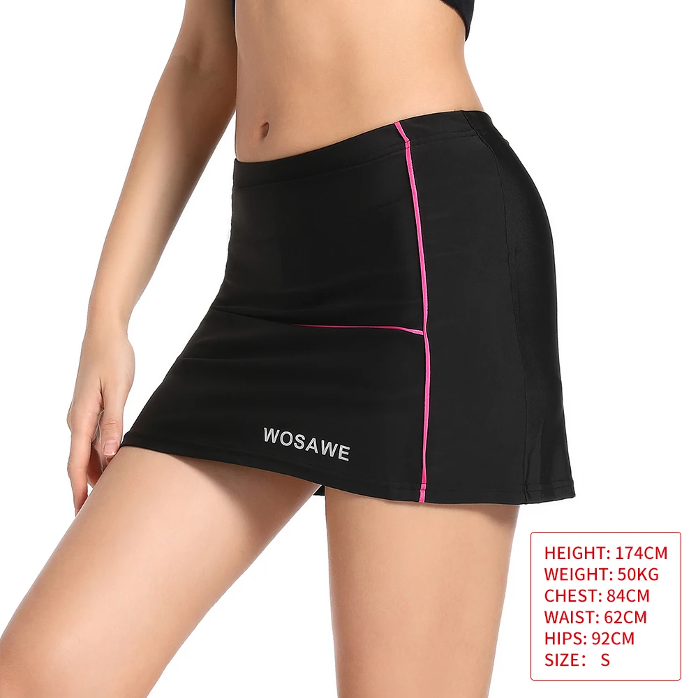 

WOSAWE Women Cycling Shorts Biker Skirt Road Bike 2 in 1 Shorts With 5D Gel Padded Riding Shorts Outdoor Sport Downhill Shorts