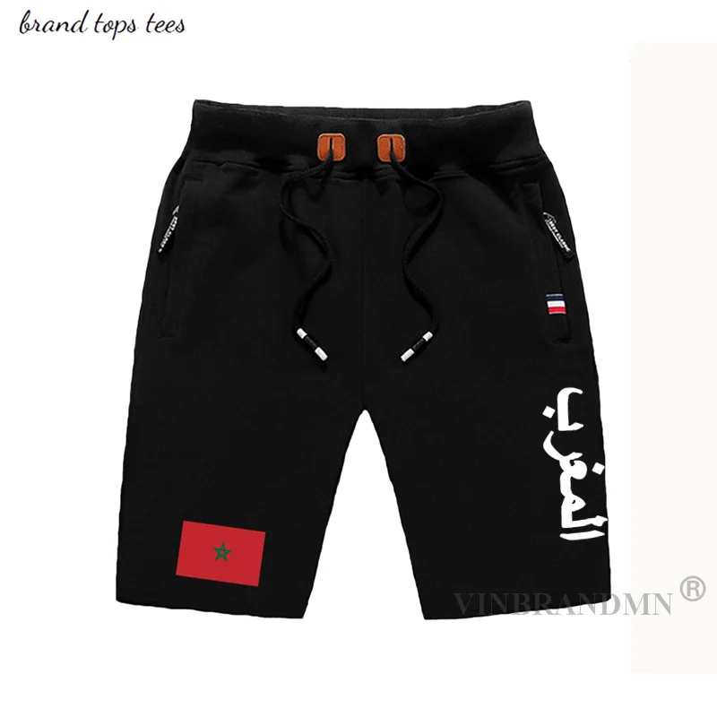 

The Western Kingdom of Morocco Moroccan mens shorts beach man men's board shorts flag workout zipper pocket sweat 2021 new MAR