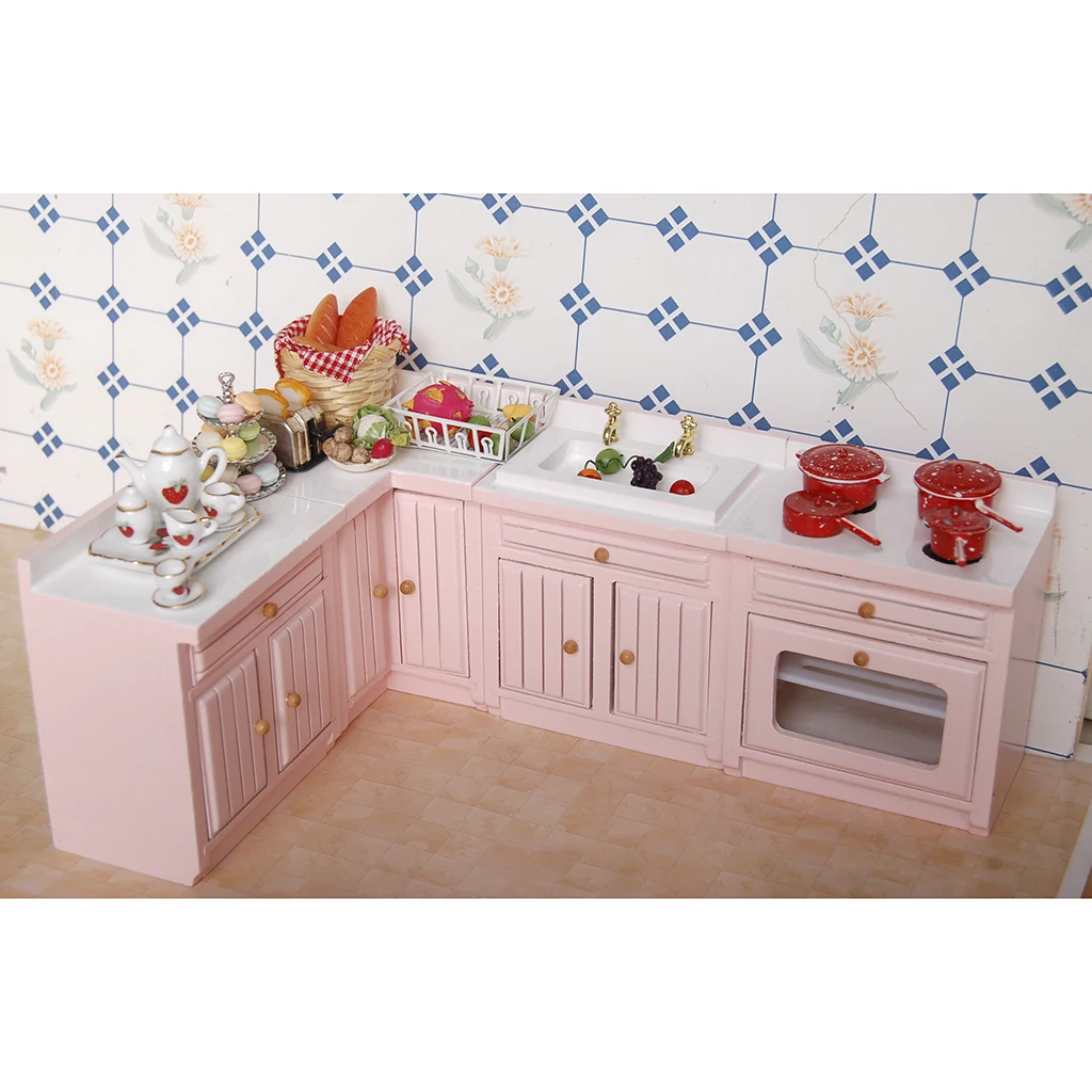 

1:12 Scale Dollhouse Kitchen Cabinet Set Home Furniture Accessory Toys