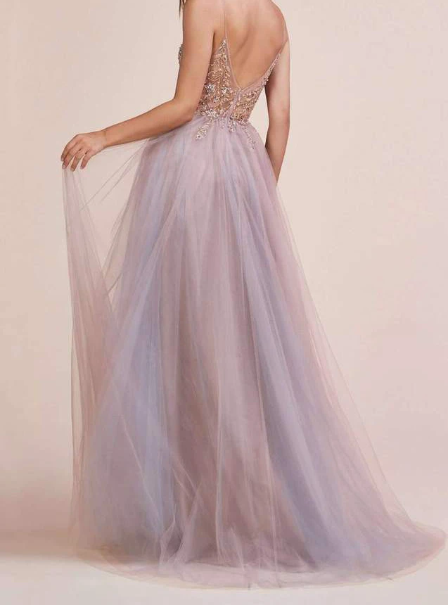 Женское длинное вечернее платье SSYFashion роскошное бальное трапеция из тюля с