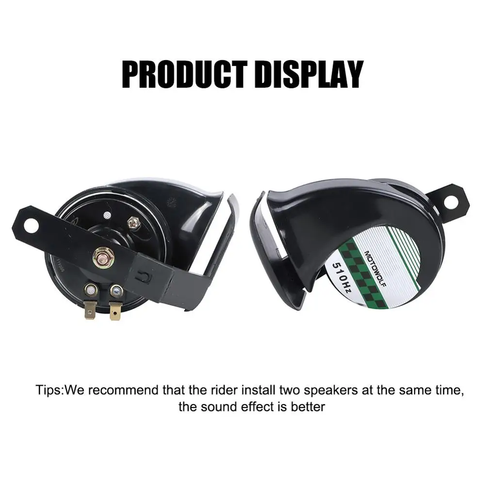 Универсальный 12 В DC 130 дБ Улитка воздуха мотоцикла рог сирена Громкая для
