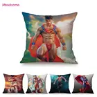 Сексуальный мужской супер сильный мускул мужской бойфренд мультфильм украшение дома диван пледы наволочка горячий гей арт льняной чехол для подушки наволочка