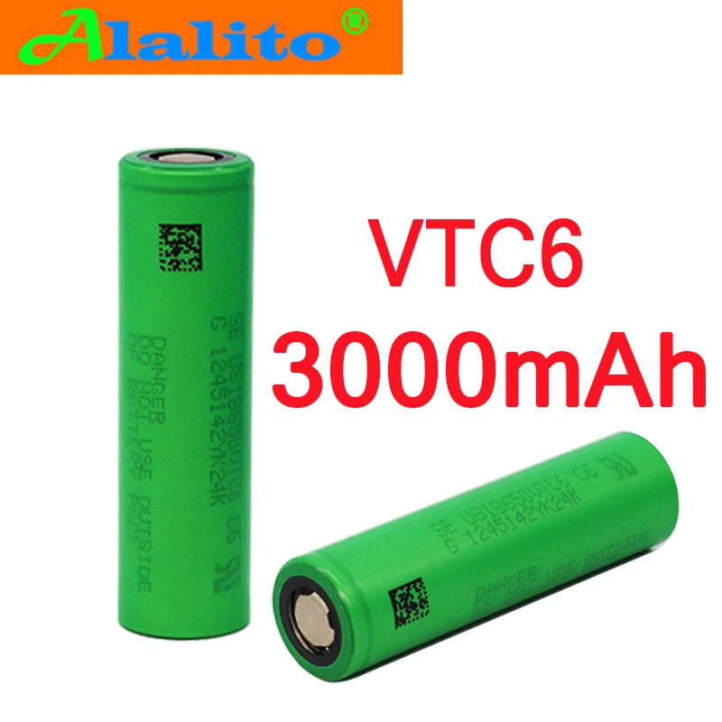 2019/100% оригинал VTC6 18650 V 3000 mAh литий ионный 3 7 batera para SONY us18650 vtc6 USO juguetes herramient as| |