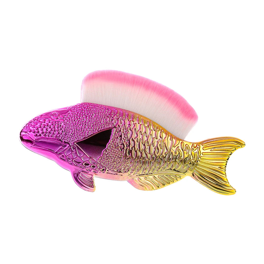 style 5 FLD fin, большая кисть, уникальный дизайн, форма рыбы, макияж, кисть для основы, Кисть для макияжа, круглая, макияж для жидкой косметики, высокое качество - Handle Color: style 5